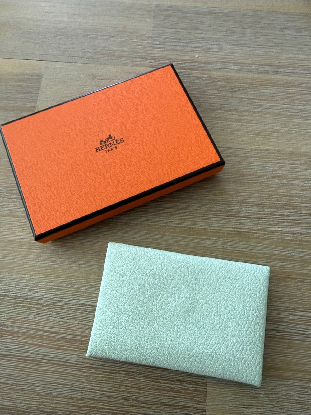 Hermes Calvi Verso Card Holder fizz/bleu zéphyr - Picture 3 of 6
